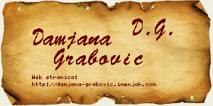 Damjana Grabović vizit kartica